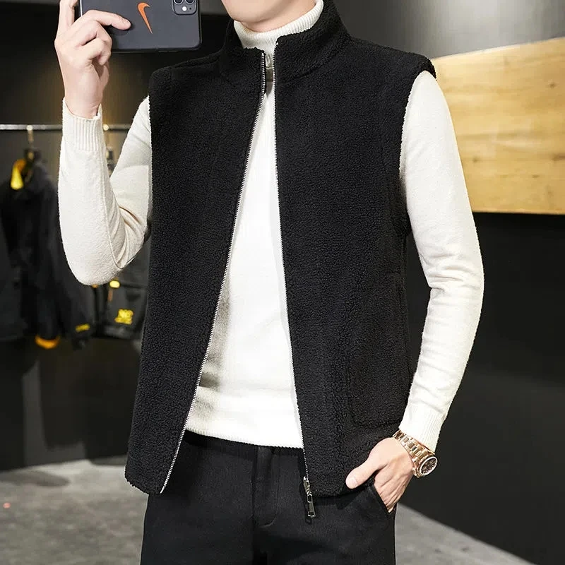 Autumn Winter Casual Stand-up Waistcoat For Men Fashion Loose Sleeveless Reversible Vest Jacket Zipper Pocket Chaleco Hombre
Autumn Winter Casual Stand-up Waistcoat For Men Fashion Loose Sleeveless Reversible Vest Jacket Zipper Pocket Chaleco Hombre
