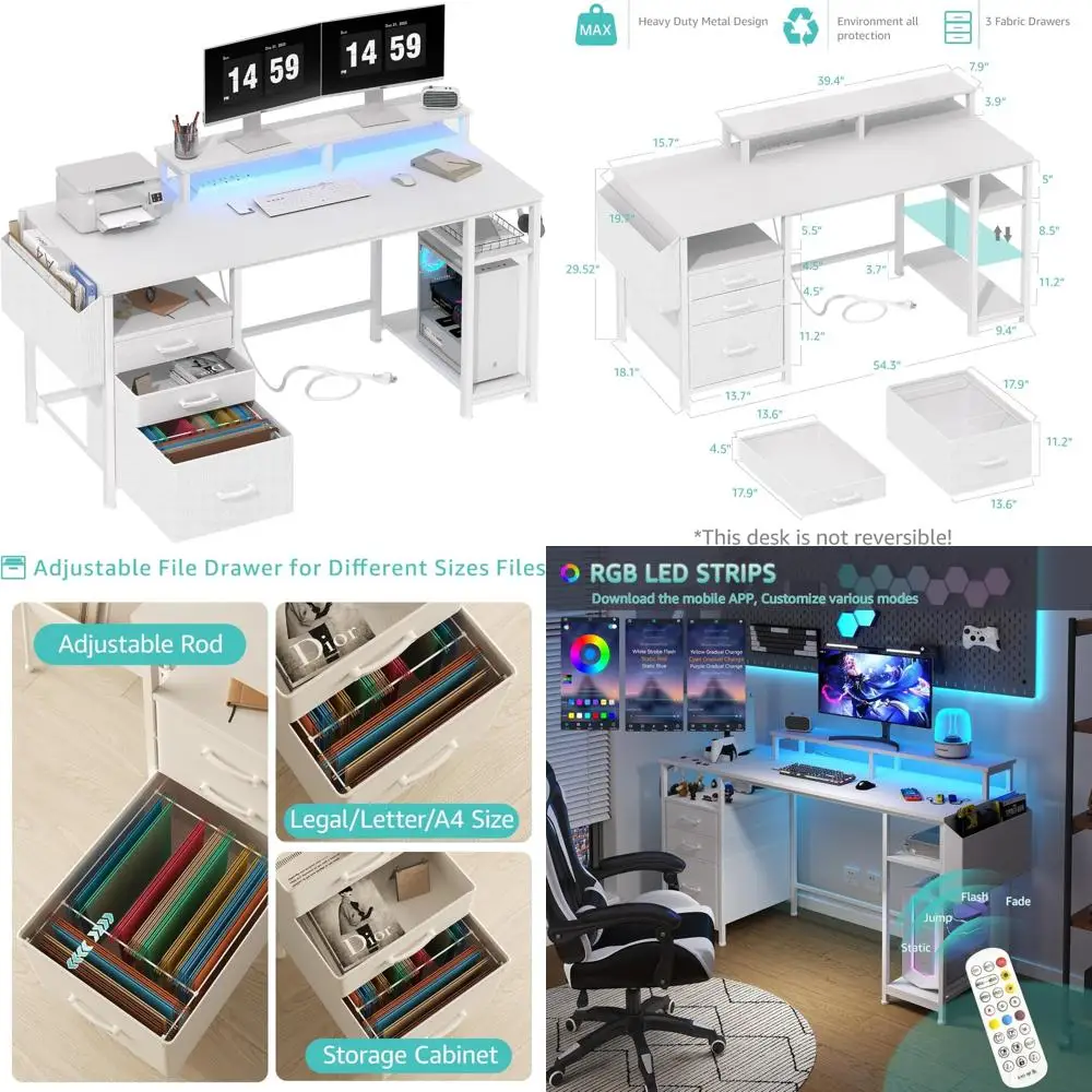 55 Стол для домашнего офиса с ящиками для файлов, подставкой для монитора и полками для учебы и игр
55 Стол для домашнего офиса с ящиками для файлов, подставкой для монитора и полками для учебы и игр