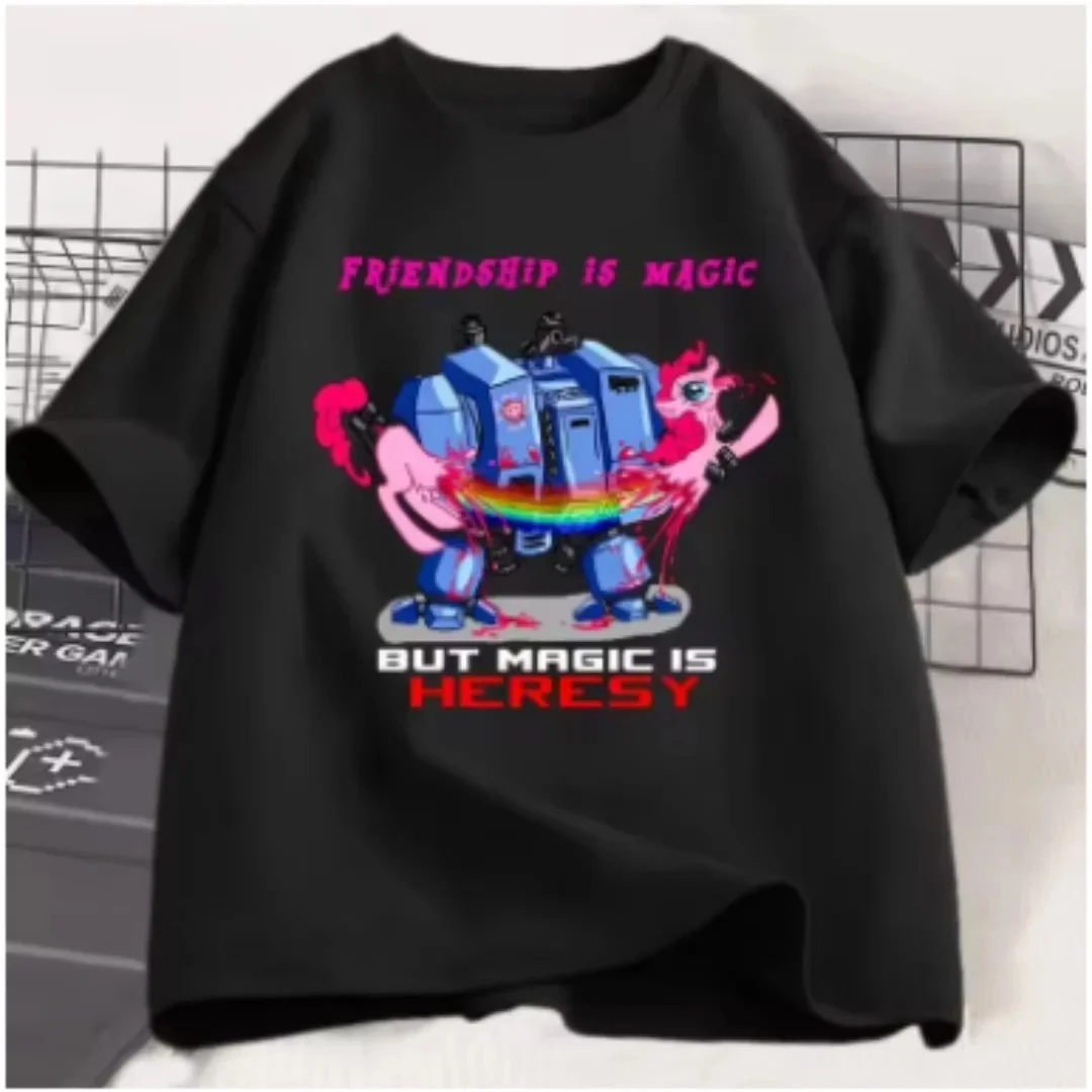 Warhammer 40KFriendship Magic Robot pattern printed T-shirt casual loose and fashionable round neck short sleeved women clothing
Warhammer 40KFriendship Magic Robot pattern printed T-shirt casual loose and fashionable round neck short sleeved women clothing