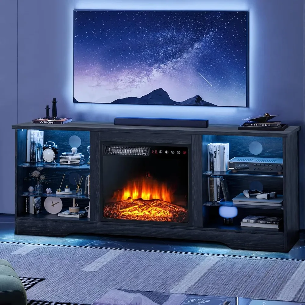 Fireplace TV Stand for TVs up to Console withElectric Fireplace & Remote, Wooden Modern Entertainment Center for Living Room
Fireplace TV Stand for TVs up to Console withElectric Fireplace & Remote, Wooden Modern Entertainment Center for Living Room
