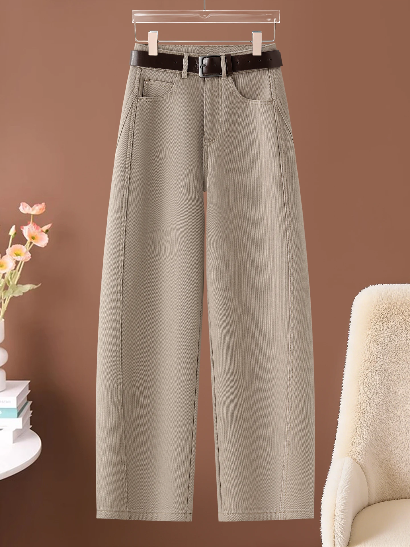 High Waist Fleece Lined Wide Leg Knife Denim Jeans Women's Casual Loose Comfortable Banana Pants Spring Autumn Winter
High Waist Fleece Lined Wide Leg Knife Denim Jeans Women's Casual Loose Comfortable Banana Pants Spring Autumn Winter