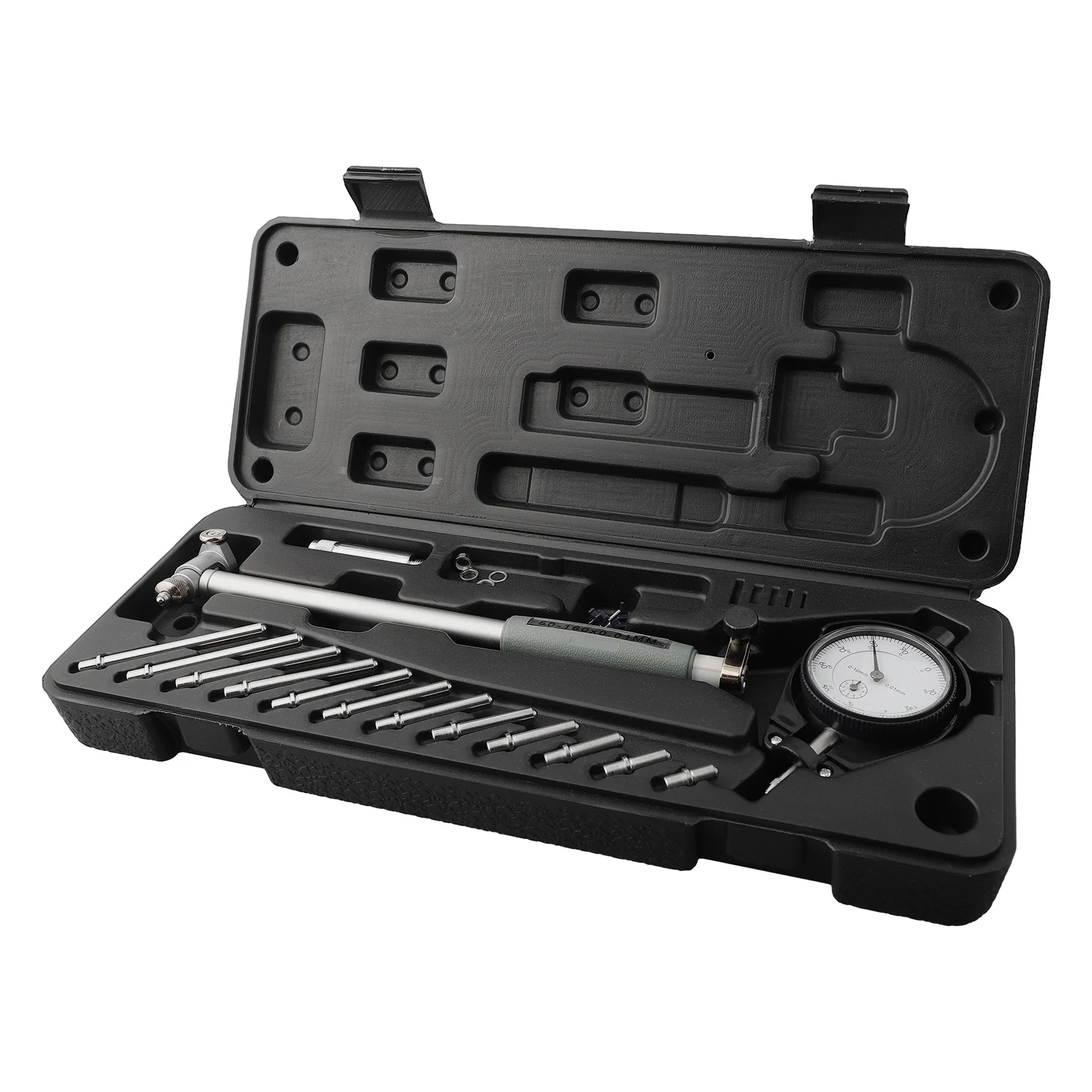 Dial Indicator Bore Gauge 50-160mm Measuring Range 0.01mm Accuracy With 12Probes Bore Dial Indicator 50mm To 160mm 0.01mm
Dial Indicator Bore Gauge 50-160mm Measuring Range 0.01mm Accuracy With 12Probes Bore Dial Indicator 50mm To 160mm 0.01mm