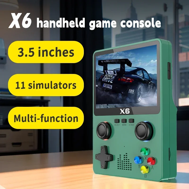 NEW X6 Retro Portable Console 64G 20000+GAMES 3.5" Screen Support two player For SFC GBC GBA Handle Connection Mini Arcade
NEW X6 Retro Portable Console 64G 20000+GAMES 3.5" Screen Support two player For SFC GBC GBA Handle Connection Mini Arcade