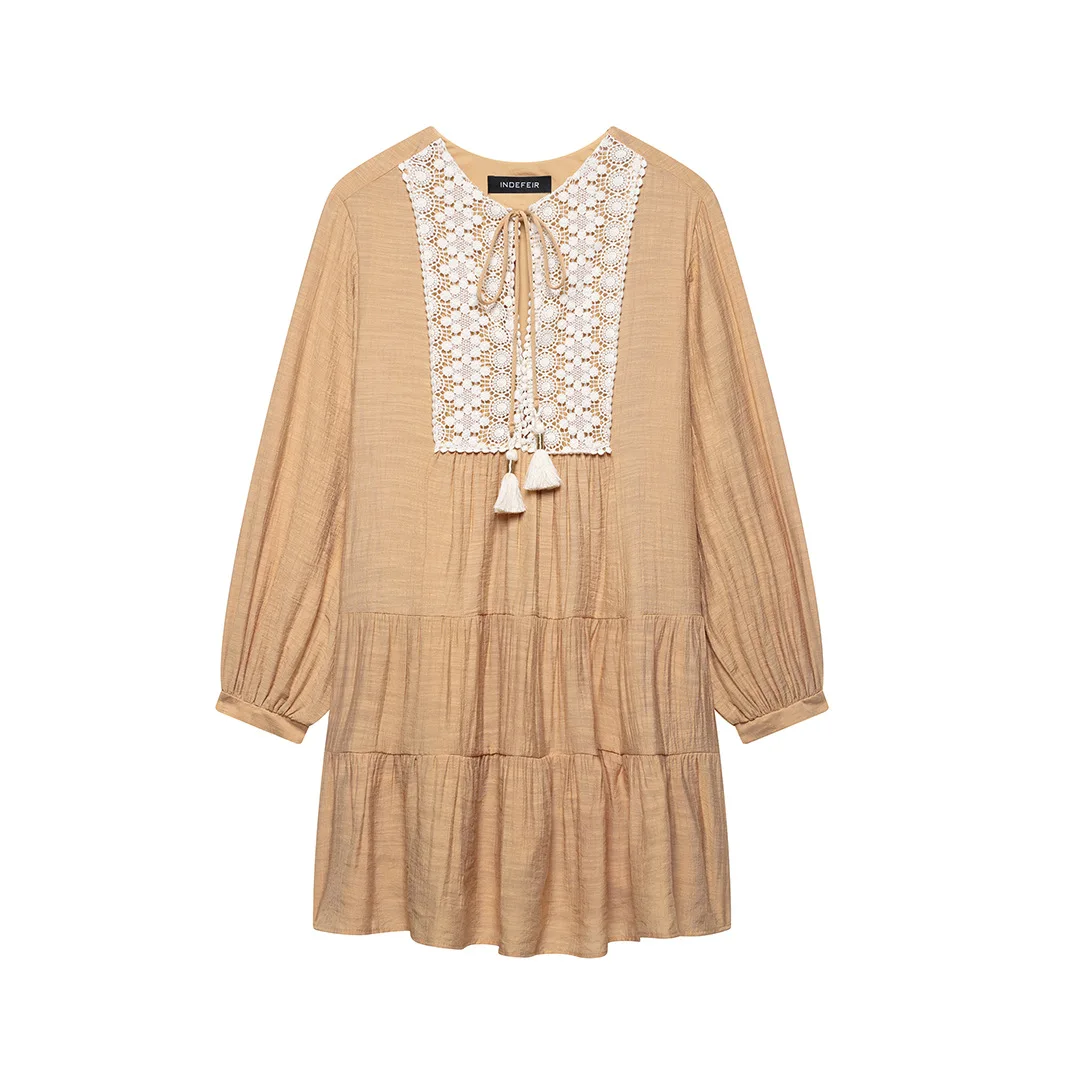 Sexy Casual Chic Women Dress Solid Embroidery Long Sleeve O-Neck Mini Dress New Fashion 2025 Spring Summer Female Dress
Sexy Casual Chic Women Dress Solid Embroidery Long Sleeve O-Neck Mini Dress New Fashion 2025 Spring Summer Female Dress