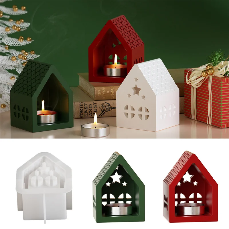 DIY Small House Candle Holder Silicone Mold Candle Base Gypsum Ornament Resin Epoxy Mold Home Crafts Decoration Storage Tools
DIY Small House Candle Holder Silicone Mold Candle Base Gypsum Ornament Resin Epoxy Mold Home Crafts Decoration Storage Tools