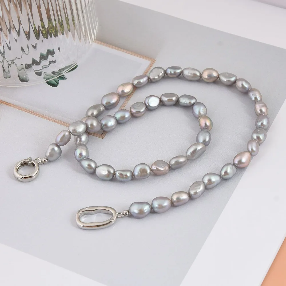 Classic Gray Natural Pearl Necklace, Multi-linen Sweater Chain, Fashionable and Versatile Sweater Chain for Women Necklace 
Classic Gray Natural Pearl Necklace, Multi-linen Sweater Chain, Fashionable and Versatile Sweater Chain for Women Necklace