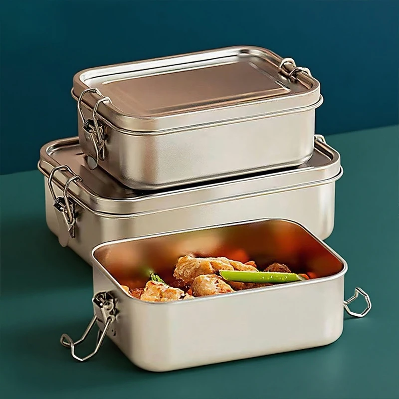 304 Stainless Steel Lunch Box Leak-Proof Metal Bento Box with Lockable Clip Portable Food Storage Container for Adults Kids
304 Stainless Steel Lunch Box Leak-Proof Metal Bento Box with Lockable Clip Portable Food Storage Container for Adults Kids