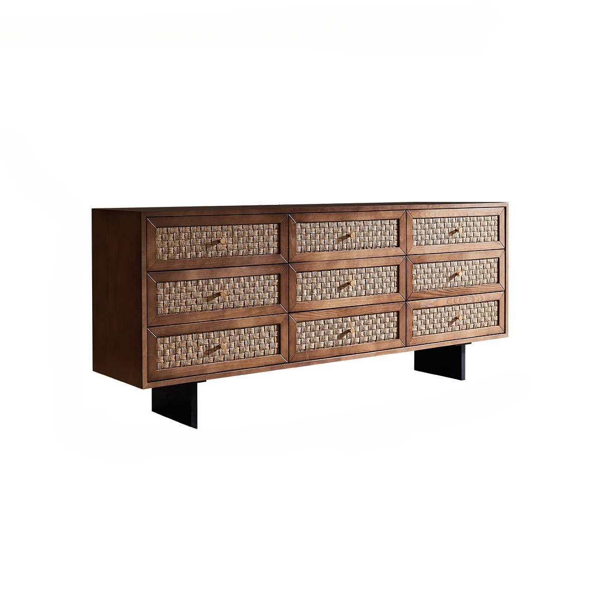 Vintage solid wood rattan chest of drawers, sideside storage cabinet, Japanese-style entrance cabinet
Vintage solid wood rattan chest of drawers, sideside storage cabinet, Japanese-style entrance cabinet