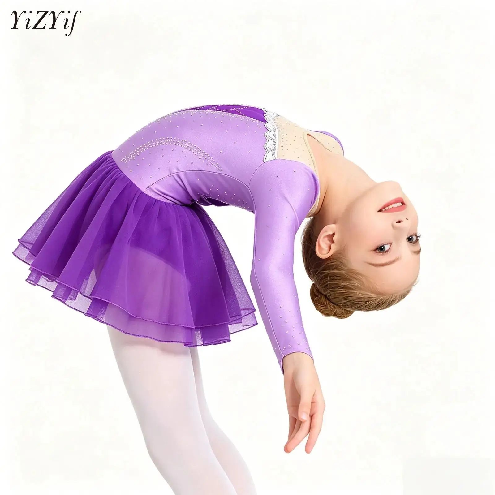 Kids Girls Lyrical Modern Dance Competition Performance Dress Lace Ballet Gymnastics Figure Skating Leotard Dress Dancewear
Kids Girls Lyrical Modern Dance Competition Performance Dress Lace Ballet Gymnastics Figure Skating Leotard Dress Dancewear