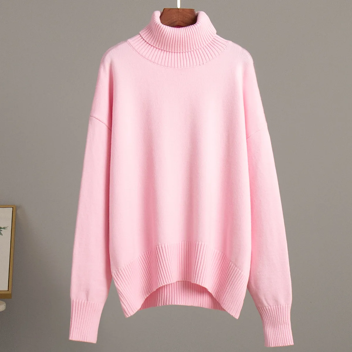 Sweater for Woman Autumn Winter New High Neck Thickened Warmth Knitted Sweater Fashionable Casual Loose Sweaters Pullovers
Sweater for Woman Autumn Winter New High Neck Thickened Warmth Knitted Sweater Fashionable Casual Loose Sweaters Pullovers