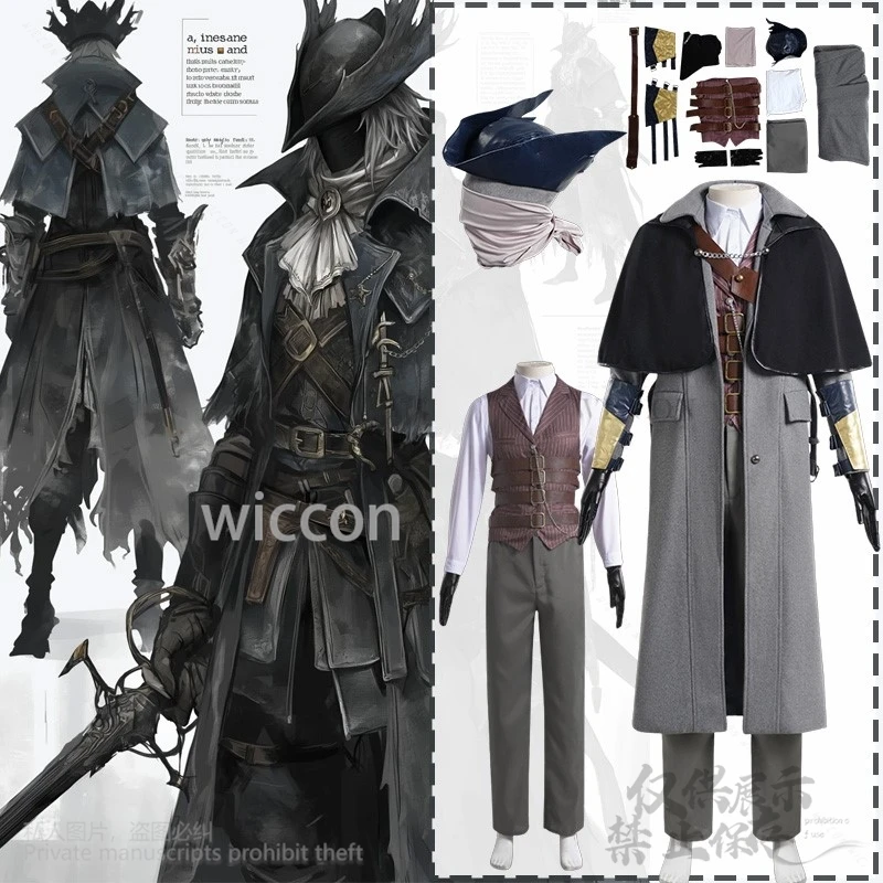Anime Gehrman Cosplay Costume Trench Coat Hat Gothic Uniform Suit Game Bloodborne For Man Halloween Christmas Party Customized
Anime Gehrman Cosplay Costume Trench Coat Hat Gothic Uniform Suit Game Bloodborne For Man Halloween Christmas Party Customized