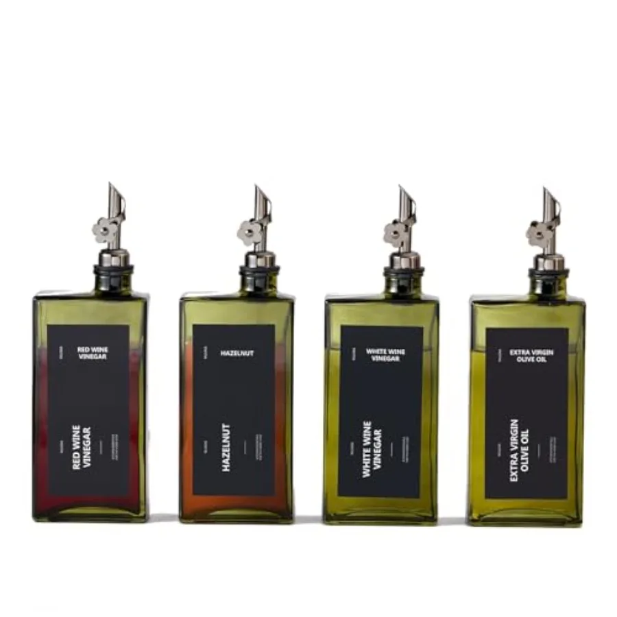 Olive Oil Dispenser Bottle for Kitchen, 16.9oz/500ml Cooking Vinegar Dispenser Bottle Set, Glass Sauce Container, Labels, Brush
Olive Oil Dispenser Bottle for Kitchen, 16.9oz/500ml Cooking Vinegar Dispenser Bottle Set, Glass Sauce Container, Labels, Brush