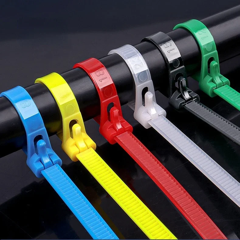 100PCS Detachable Adjustable Buckle Nylon Tie Reusable Cable Tie Black and White Plastic Buckle Holder
100PCS Detachable Adjustable Buckle Nylon Tie Reusable Cable Tie Black and White Plastic Buckle Holder