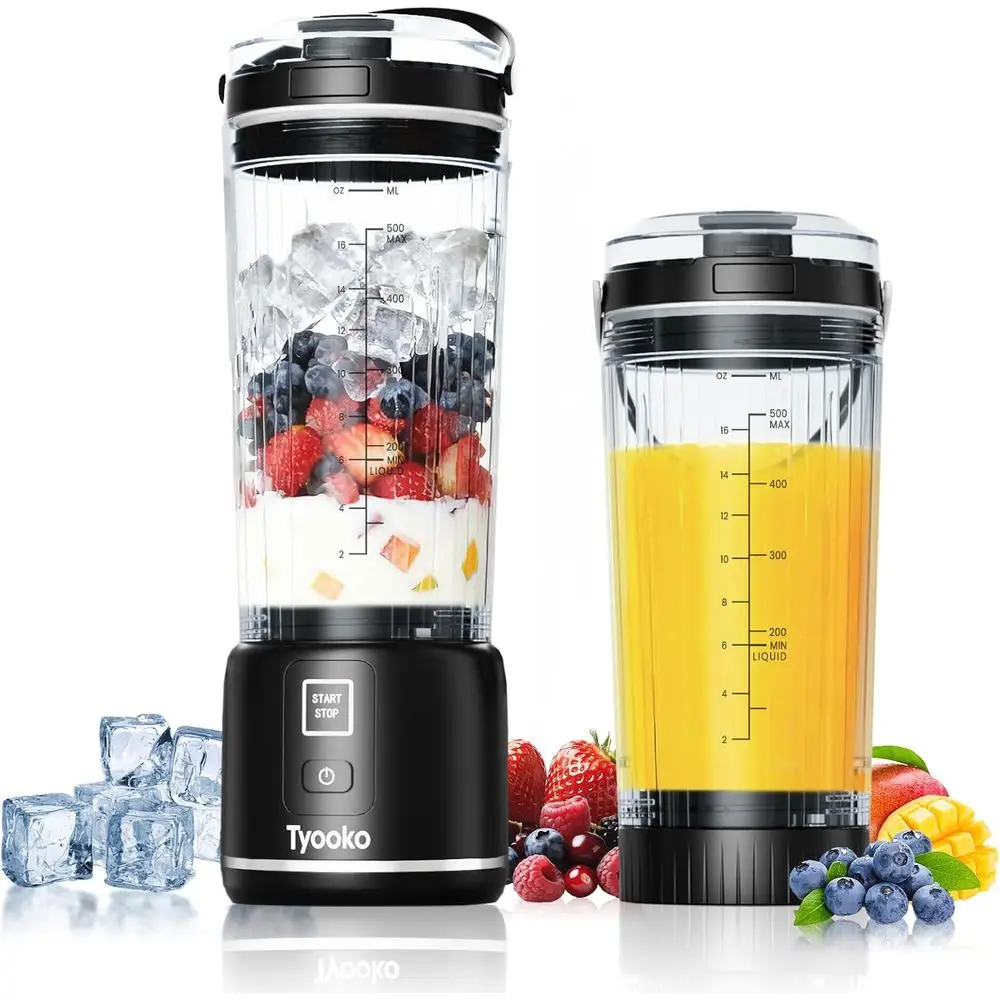 Portable Blender for Smoothies and Shakes, 18oz Rechargeable Electric Personal Juicer Cup with Dual Mode, 6 Sharp Blade Drink Mi
Portable Blender for Smoothies and Shakes, 18oz Rechargeable Electric Personal Juicer Cup with Dual Mode, 6 Sharp Blade Drink Mi