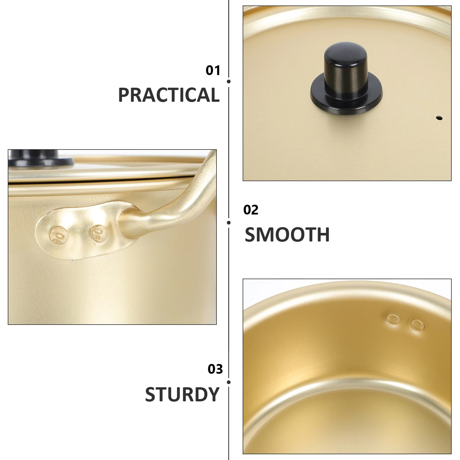 1 set Golden Yellow Aluminum Instant Noodle Pot Ramen Soup Kitchen Heating Pots Non Stick Easy Clean Portable Cookware Binaural
1 set Golden Yellow Aluminum Instant Noodle Pot Ramen Soup Kitchen Heating Pots Non Stick Easy Clean Portable Cookware Binaural