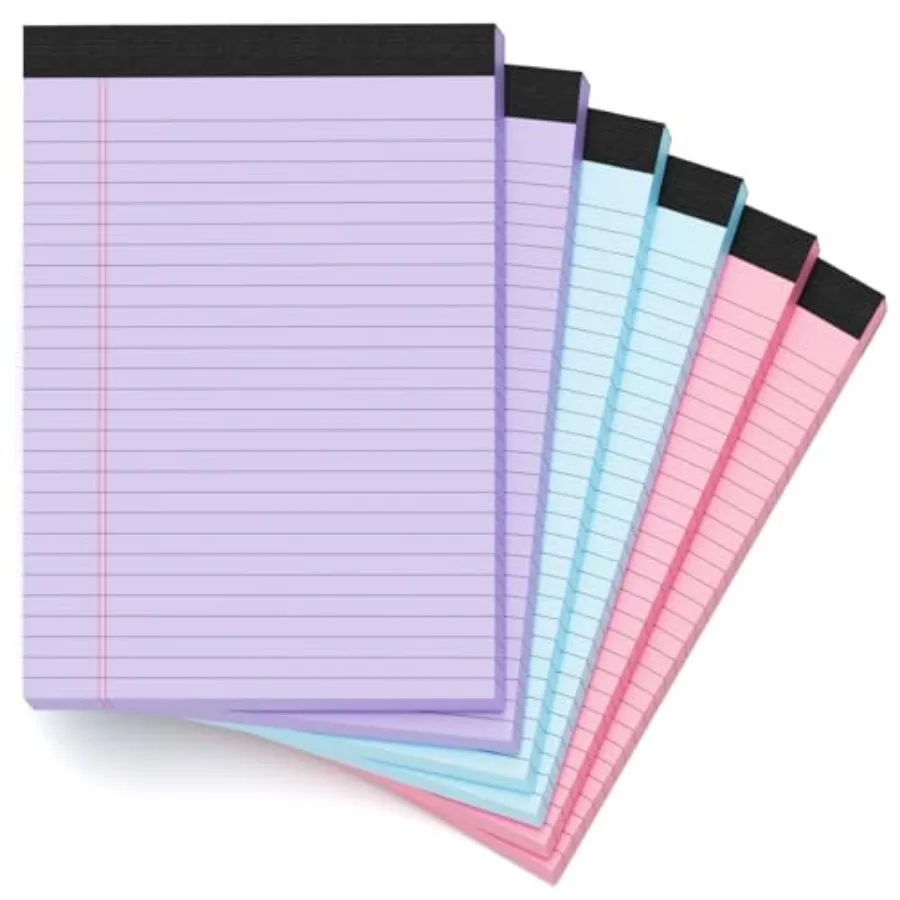 Colored Legal Pads 8.5 x, 6 Pack Writing Pads 8.5 x, Note Pads 8.5x College Ruled, Easy Tear-Off Colored Note Pads, 30 Sheets/P
Colored Legal Pads 8.5 x, 6 Pack Writing Pads 8.5 x, Note Pads 8.5x College Ruled, Easy Tear-Off Colored Note Pads, 30 Sheets/P