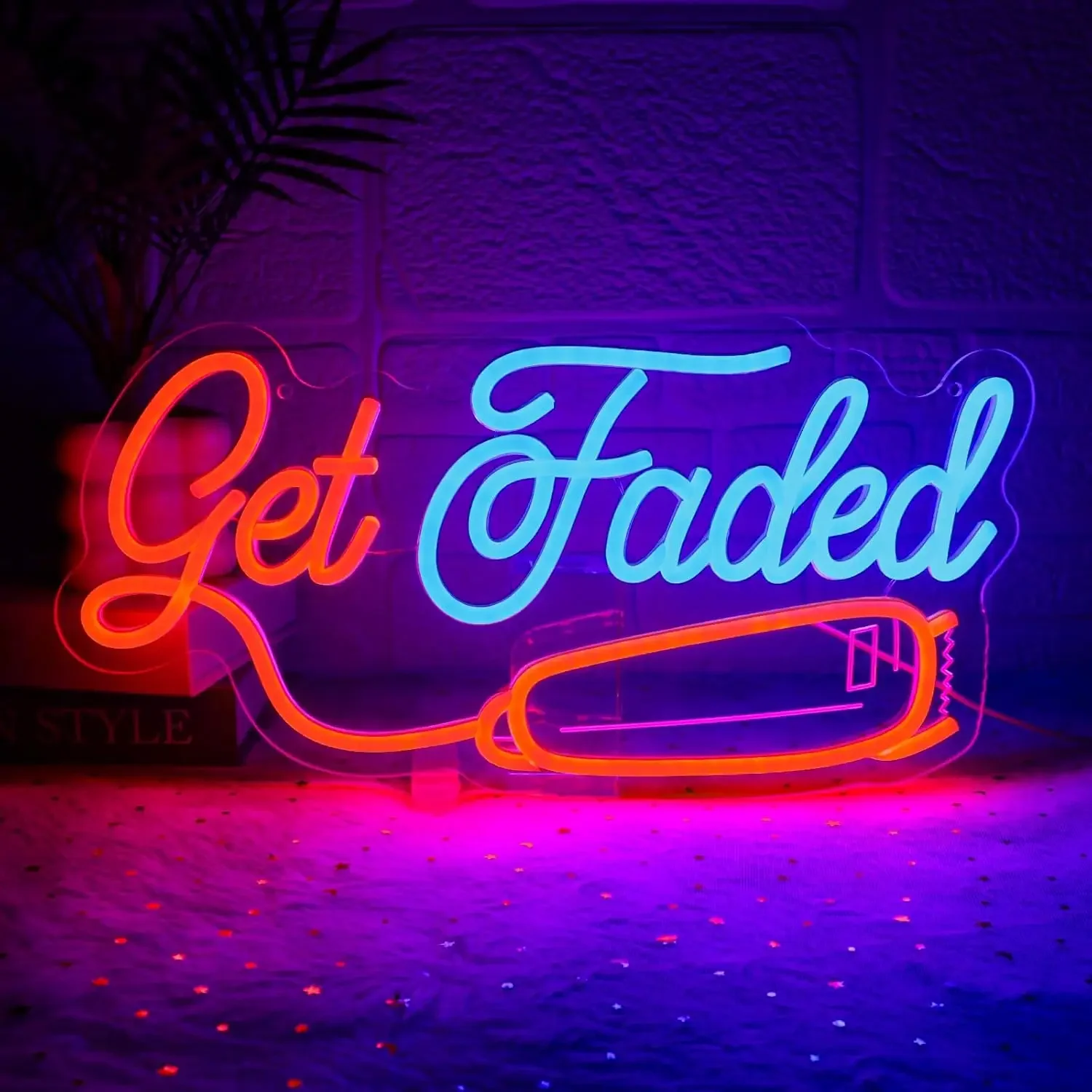 Get Faded Neon Sign Dimmable Barber Shop LED Neon Light Sign for Hair Salon Business Store Barber Studio Decor Hairdresser Gift
Get Faded Neon Sign Dimmable Barber Shop LED Neon Light Sign for Hair Salon Business Store Barber Studio Decor Hairdresser Gift