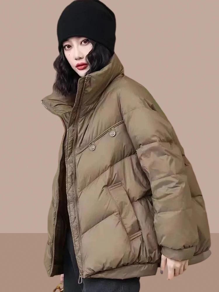 Puffer Jaet Women's Thiened Cotton Coat Bread Sle Winter Outerwear Loose Fit Long Sve Zipper Closure Korean Sle
Puffer Jaet Women's Thiened Cotton Coat Bread Sle Winter Outerwear Loose Fit Long Sve Zipper Closure Korean Sle