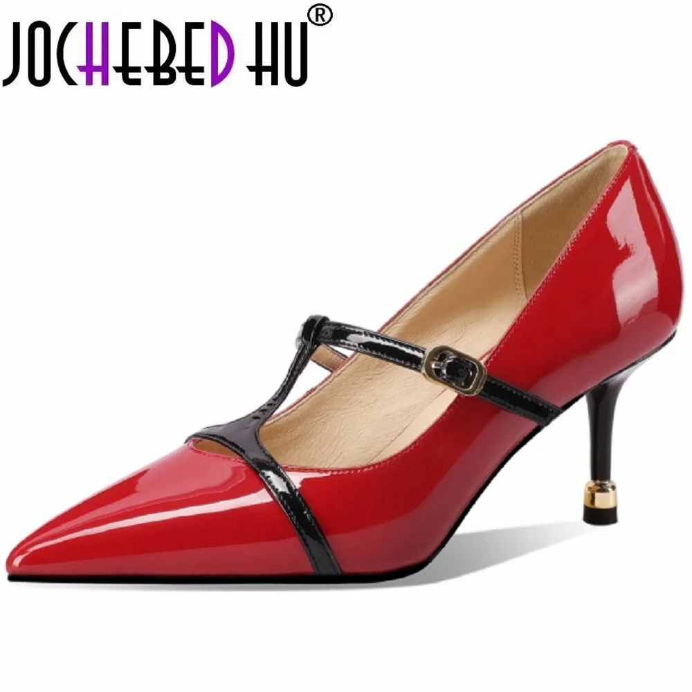 【JOCHEBED HU】Handmade Genuine Leather Women Shoes Pointed Toe Shallow Pumps Mary Jane Shoes for High Heels Large Size 33-43
【JOCHEBED HU】Handmade Genuine Leather Women Shoes Pointed Toe Shallow Pumps Mary Jane Shoes for High Heels Large Size 33-43