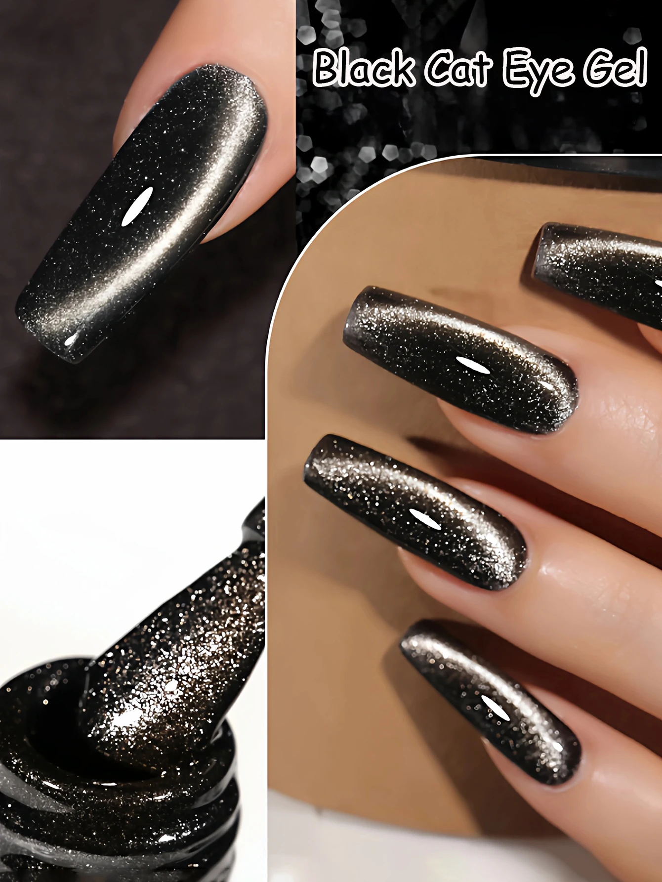 1pcs WS Black Glass Bead Cat Eye Gel Nail Polish Popular Color Nail Art Black Nails 2025 Llight Luxury Super flash Nail Salon
1pcs WS Black Glass Bead Cat Eye Gel Nail Polish Popular Color Nail Art Black Nails 2025 Llight Luxury Super flash Nail Salon