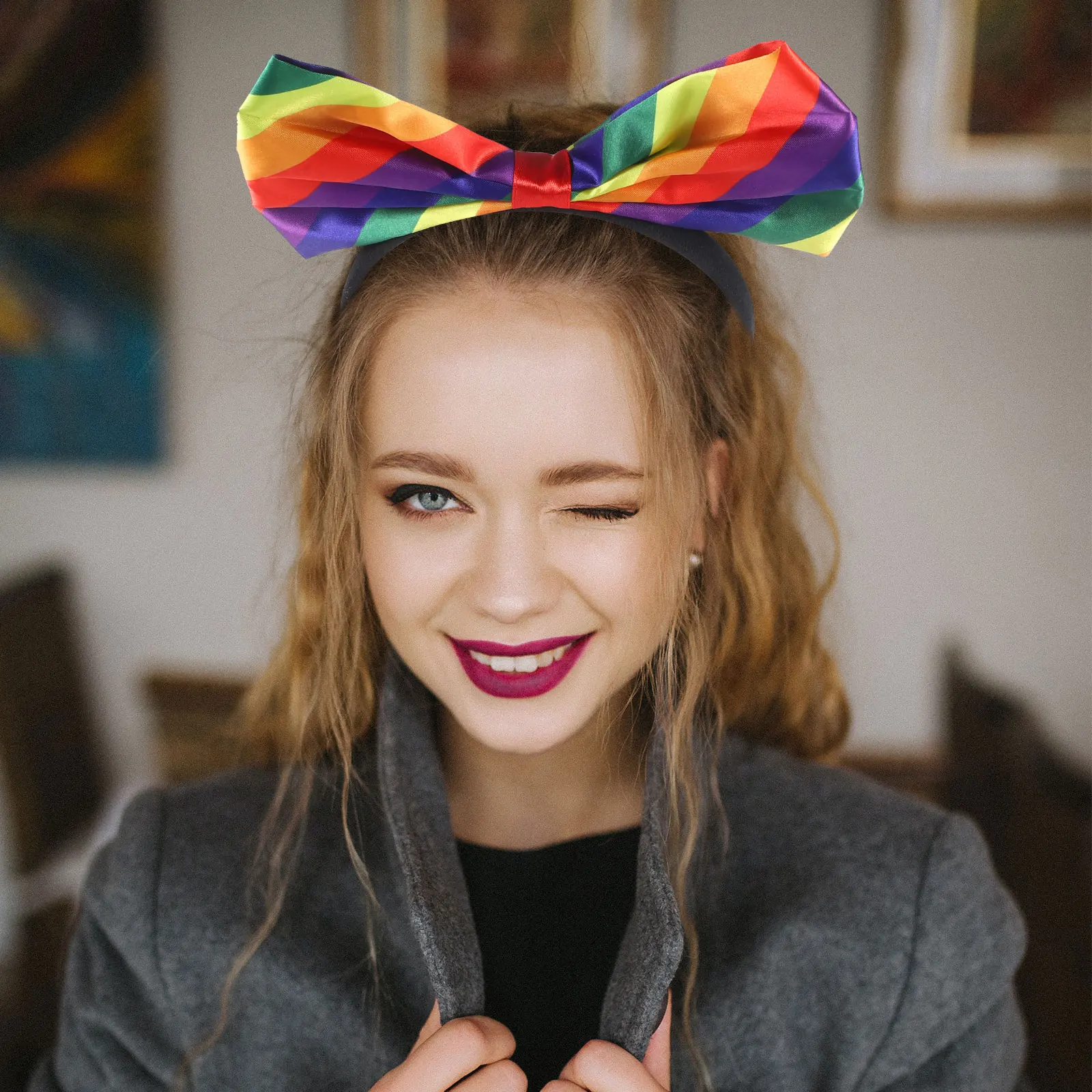 Радужная повязка на голову Pride, женские аксессуары для волос, эластичный дизайн с бантом, удобный портативный, подходит для мероприятий, общественных мероприятий
Радужная повязка на голову Pride, женские аксессуары для волос, эластичный дизайн с бантом, удобный портативный, подходит для мероприятий, общественных мероприятий