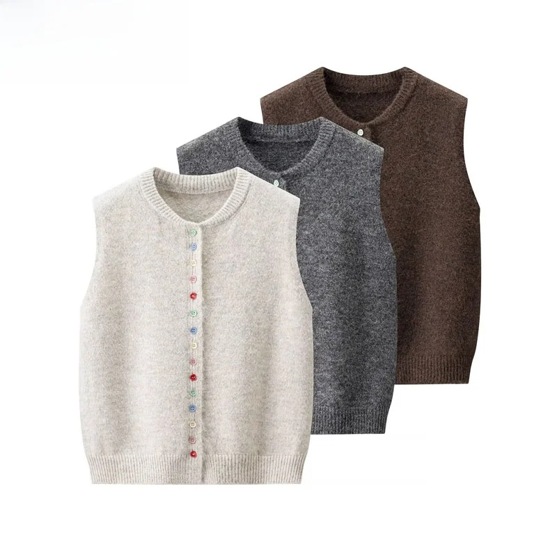 Модный корейский вязаный кардиган, женский многослойный жилет, тренд 2025, универсальное полиэфирное волокно, круглый, на одной пуговице
Модный корейский вязаный кардиган, женский многослойный жилет, тренд 2025, универсальное полиэфирное волокно, круглый, на одной пуговице