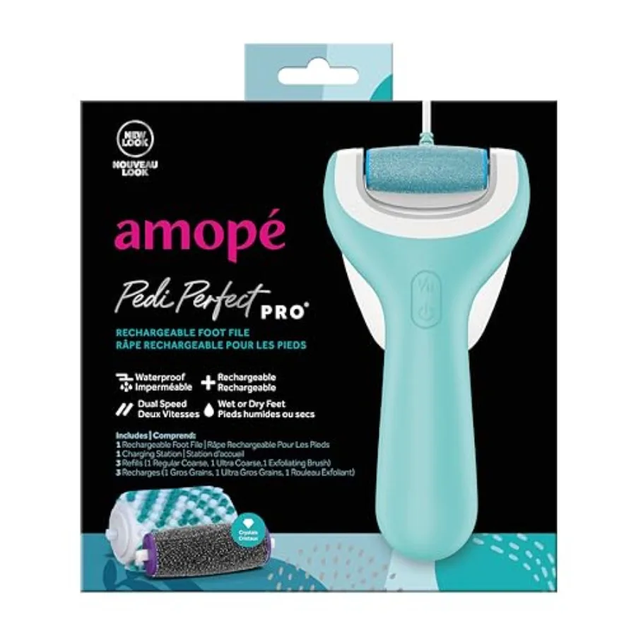 Электрическая пилка для ног Amope Pedi Perfect Pro (для сухой и влажной кожи), водонепроницаемый перезаряжаемый набор для педикюра, инструмент для удаления мозолей и огрубевшей кожи стоп
Электрическая пилка для ног Amope Pedi Perfect Pro (для сухой и влажной кожи), водонепроницаемый перезаряжаемый набор для педикюра, инструмент для удаления мозолей и огрубевшей кожи стоп
