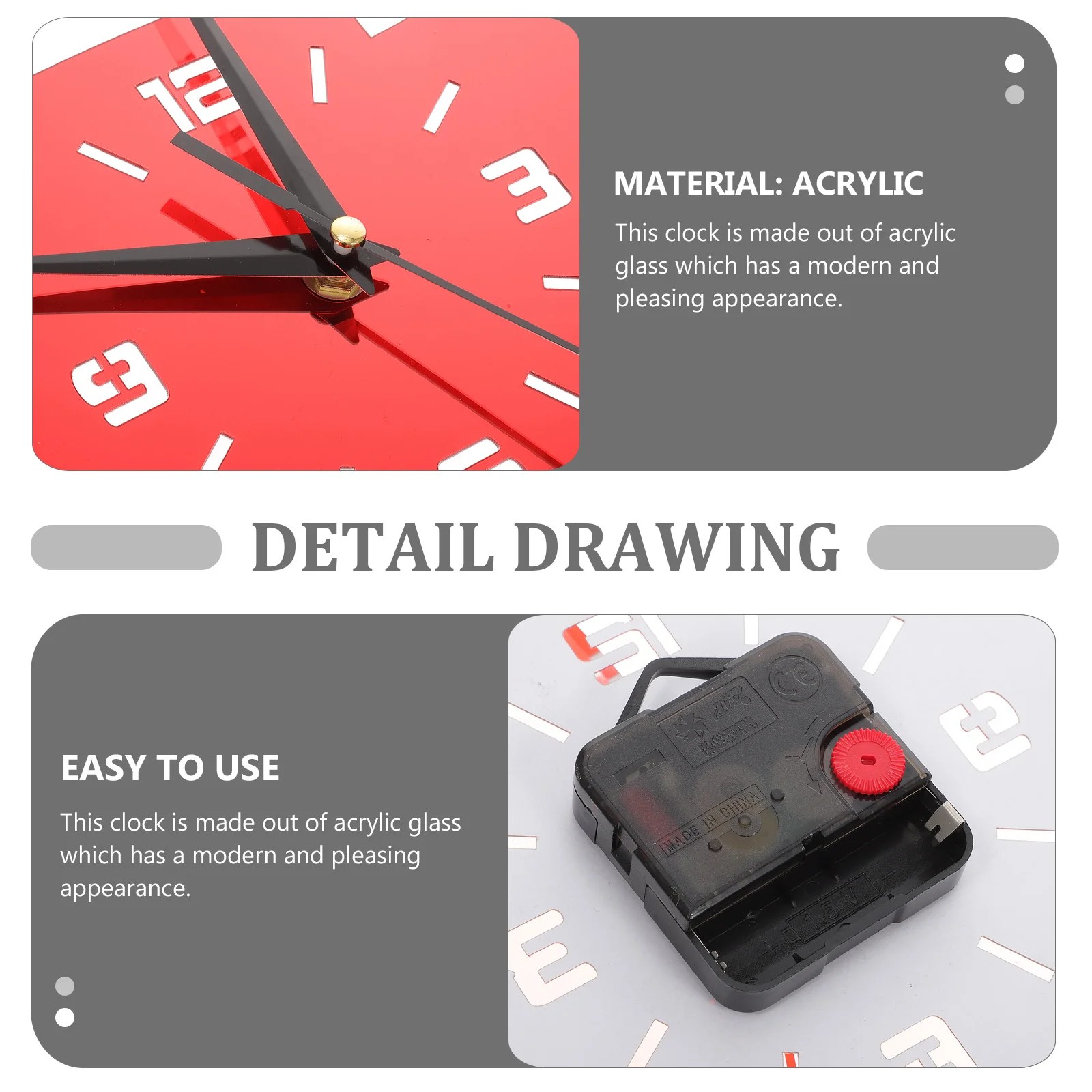 3D Acrylic Coffee Wall Clock Red Modern Kitchen Decor Hollow Numeral DIY Time Cup Shape Sticker Wall Clock Home Decor
3D Acrylic Coffee Wall Clock Red Modern Kitchen Decor Hollow Numeral DIY Time Cup Shape Sticker Wall Clock Home Decor