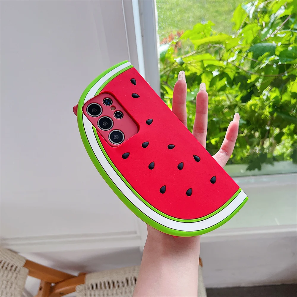 Cool 3D Summer Cartoon Watermelon Slice Phone Case for S26 Ultra Soft Silicone Cover for SamSung Galaxy S25 S24 S23 A57 A56
Cool 3D Summer Cartoon Watermelon Slice Phone Case for S26 Ultra Soft Silicone Cover for SamSung Galaxy S25 S24 S23 A57 A56
