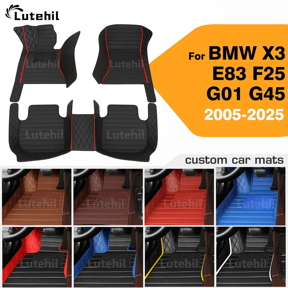For BMW X3 E83 F25 G01 G45 2005-2025 Custom Car Floor Mat Automobile Carpet Cover Interior Accessories Protective
For BMW X3 E83 F25 G01 G45 2005-2025 Custom Car Floor Mat Automobile Carpet Cover Interior Accessories Protective