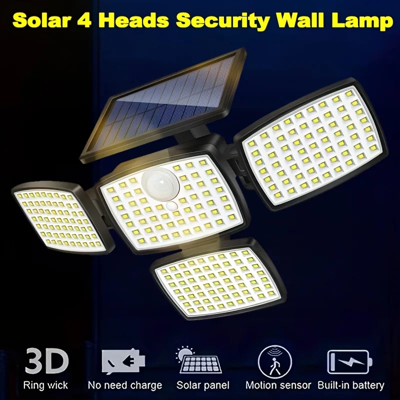 242LEDs Solar Flood Lights-2PCS, Solar Powered Motion Sensor Outdoor Lighting, 3 Modes, IP65 Waterproof, 270° Wide Angle for Yar
242LEDs Solar Flood Lights-2PCS, Solar Powered Motion Sensor Outdoor Lighting, 3 Modes, IP65 Waterproof, 270° Wide Angle for Yar