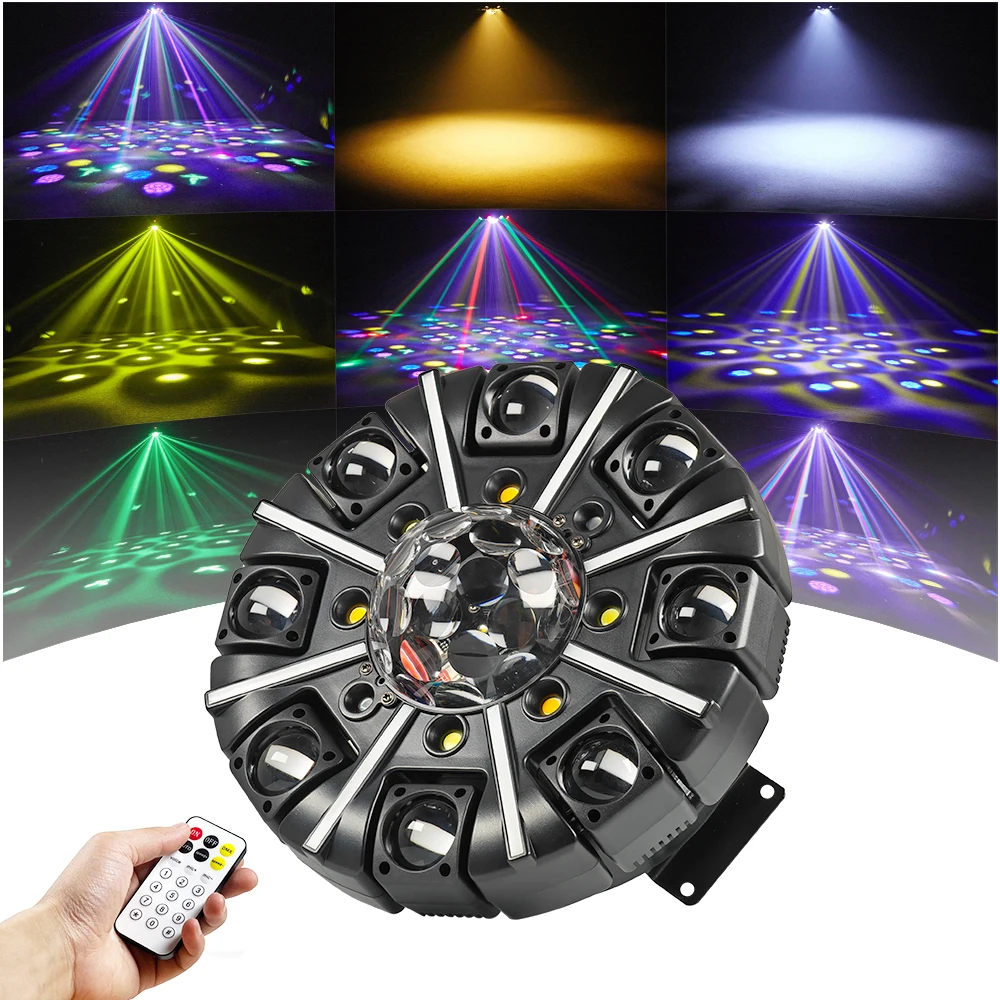 180W 8-Arm LED DJ Light Rotatable Magic Ball Voice Control Laser Lamp RGBW Beam Strobe Stage Light For Bar Disco Party Club
180W 8-Arm LED DJ Light Rotatable Magic Ball Voice Control Laser Lamp RGBW Beam Strobe Stage Light For Bar Disco Party Club