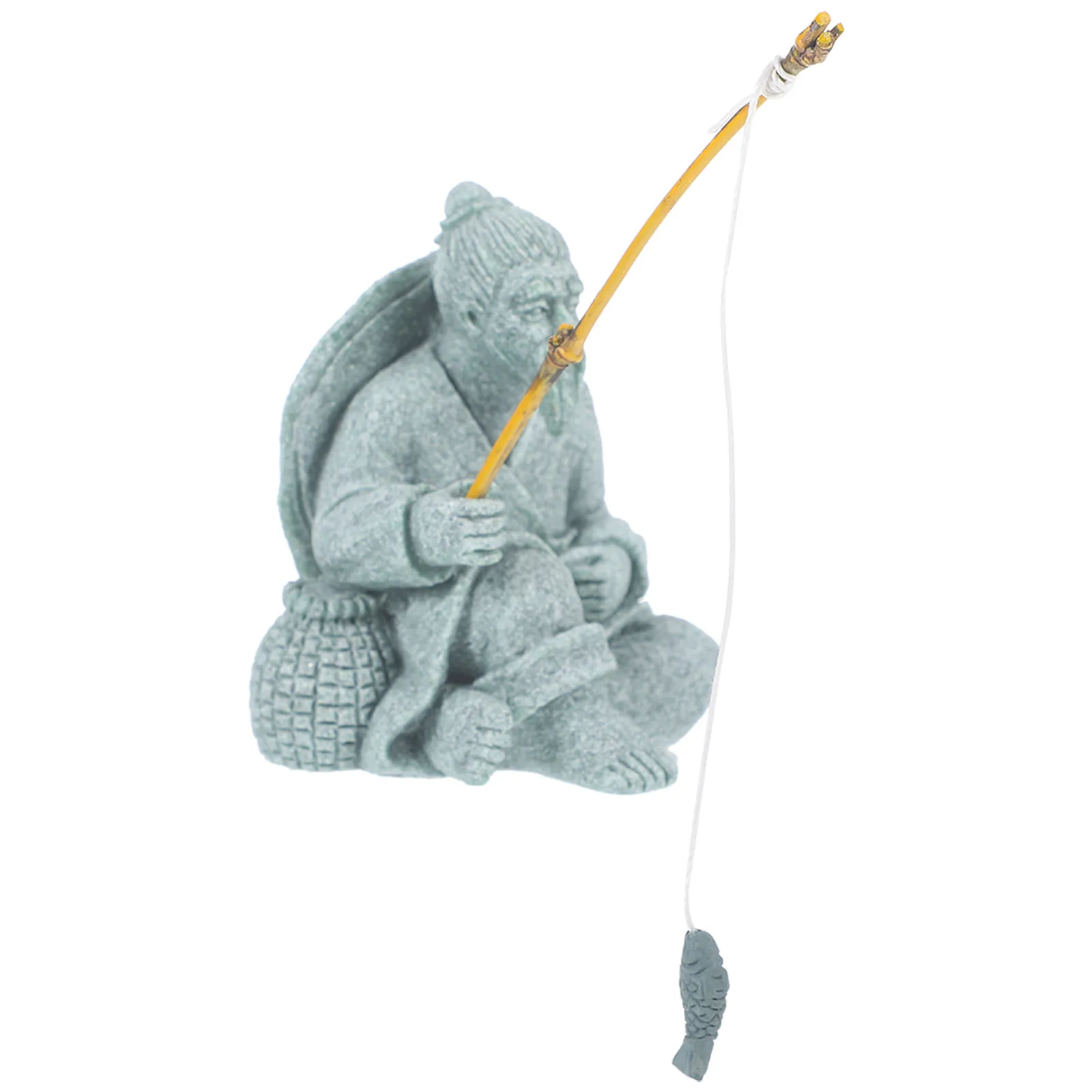 Miniature Fisherman Statue Decor Green Sandstone Resin Material Home Office Aquarium Garden Mini Model Fishing Piece Lifelike
Miniature Fisherman Statue Decor Green Sandstone Resin Material Home Office Aquarium Garden Mini Model Fishing Piece Lifelike