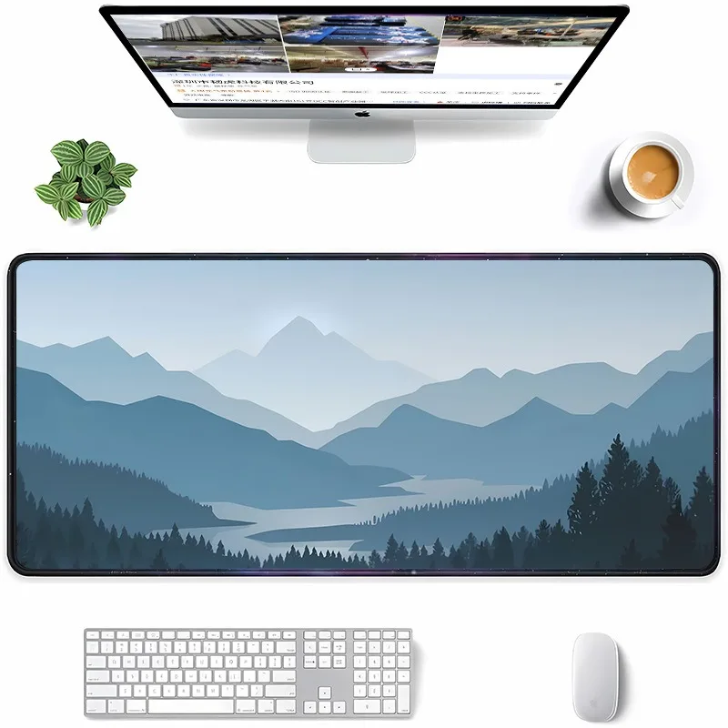 Minimalist Blue Mountain Forest Desk Mat Extended Gaming Mouse Pad Non-Slip Rubber Keyboard Pad for Office PC Desk Setup
Minimalist Blue Mountain Forest Desk Mat Extended Gaming Mouse Pad Non-Slip Rubber Keyboard Pad for Office PC Desk Setup