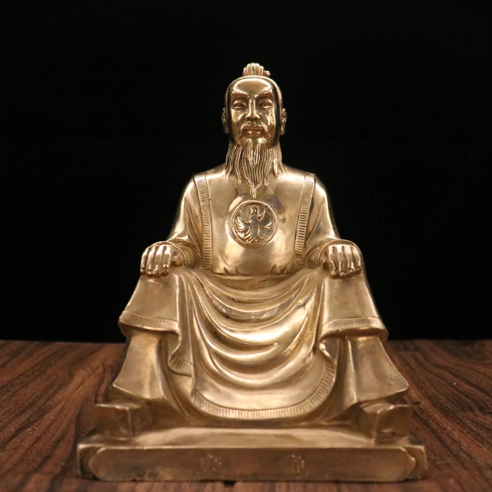 8"Xizang Folk Collection Old Bronze Patina ancient emperor Emperor Yao Qi Fangxun patrilineal clan leader Worship Hall
8"Xizang Folk Collection Old Bronze Patina ancient emperor Emperor Yao Qi Fangxun patrilineal clan leader Worship Hall