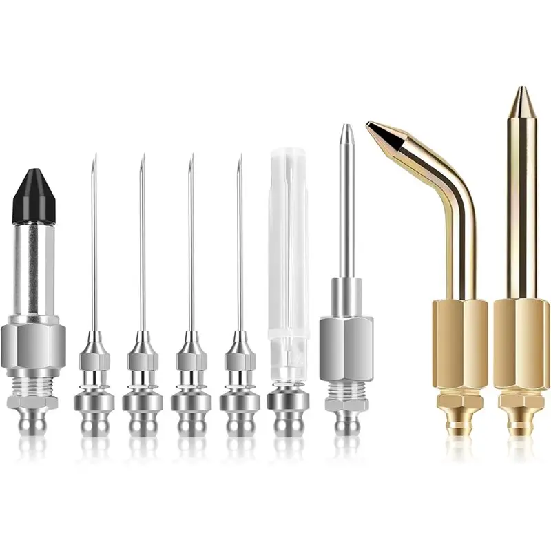 AC88-Grease Accessory Kit(9PCS), Grease Needle Tips& Nipples, Bent& Straight Grease Needle Nozzles, Elbow Adapter
AC88-Grease Accessory Kit(9PCS), Grease Needle Tips& Nipples, Bent& Straight Grease Needle Nozzles, Elbow Adapter
