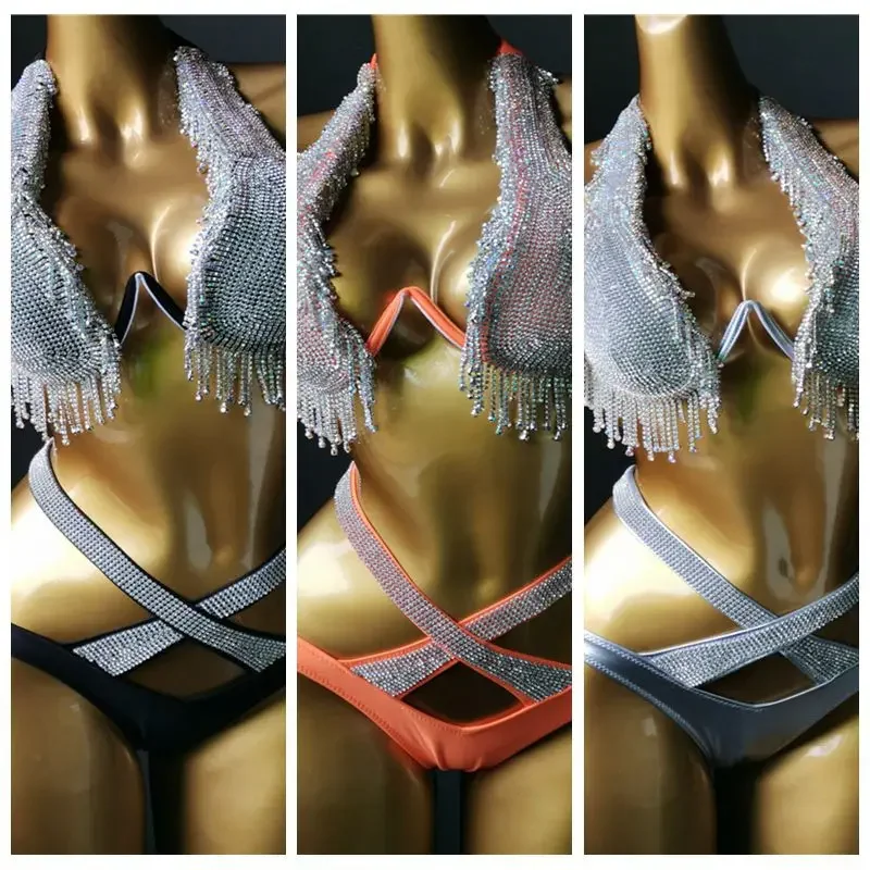 2021 New European and American Style Tassel Diamond Bikini Swimsuit Sexy Nightclub Clothes High Waist Underwear Bikini Push Up
2021 New European and American Style Tassel Diamond Bikini Swimsuit Sexy Nightclub Clothes High Waist Underwear Bikini Push Up