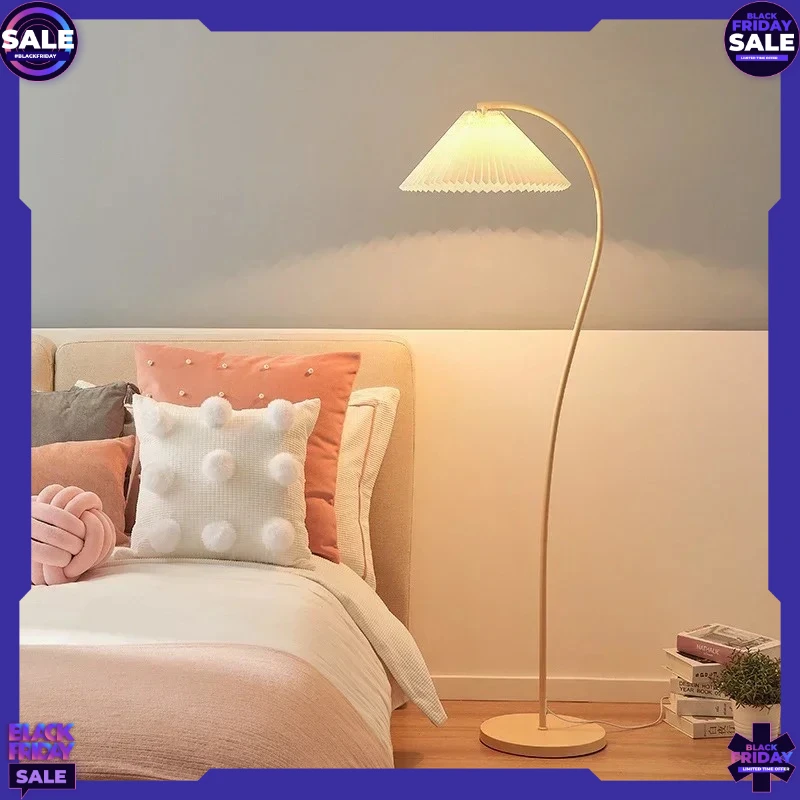 Retro Cream Style Floor Lamp Pleated Lampshade Study Living Room Bedroom Standing Table Internet Famous Ambient Lamp
Retro Cream Style Floor Lamp Pleated Lampshade Study Living Room Bedroom Standing Table Internet Famous Ambient Lamp