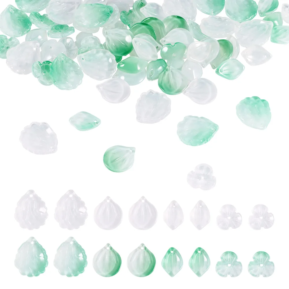 80Pcs Plant Series Lampwork Pendant Petaline Leaf Shape Imitation Jadeite Crystal Glass Charms for Earring Bracelet DIY Making
80Pcs Plant Series Lampwork Pendant Petaline Leaf Shape Imitation Jadeite Crystal Glass Charms for Earring Bracelet DIY Making