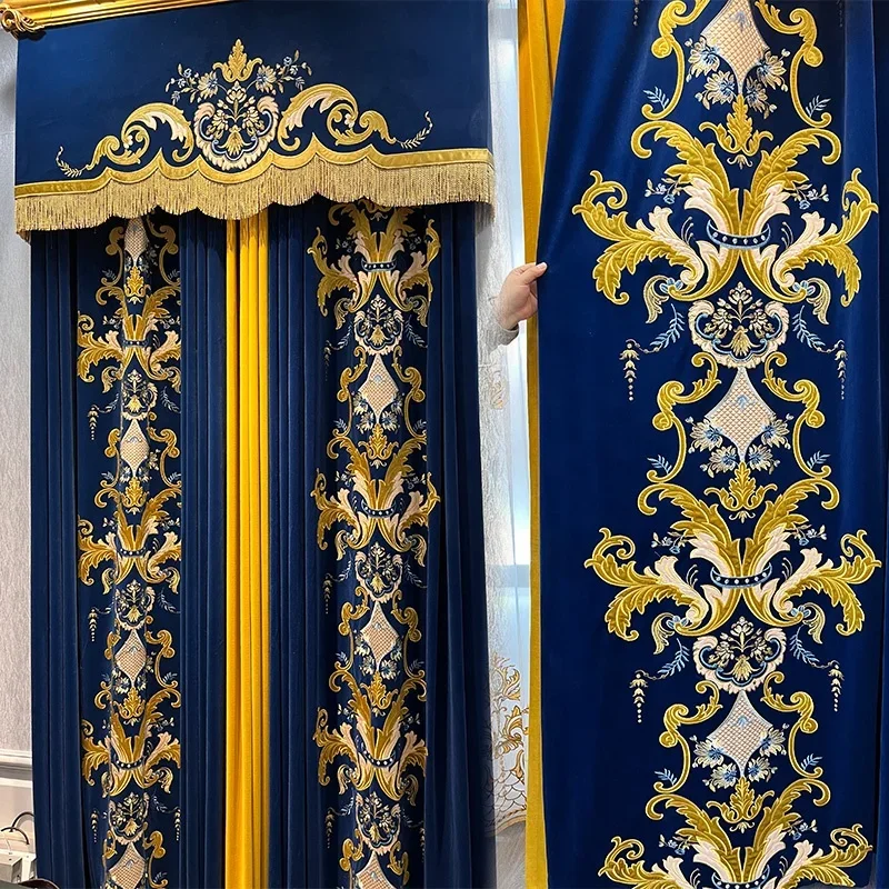 # High Quality European Luxury Curtains Elegant Velvet Pelmet For Living Room And Hospital Solid Pattern Woven For Shade
# High Quality European Luxury Curtains Elegant Velvet Pelmet For Living Room And Hospital Solid Pattern Woven For Shade