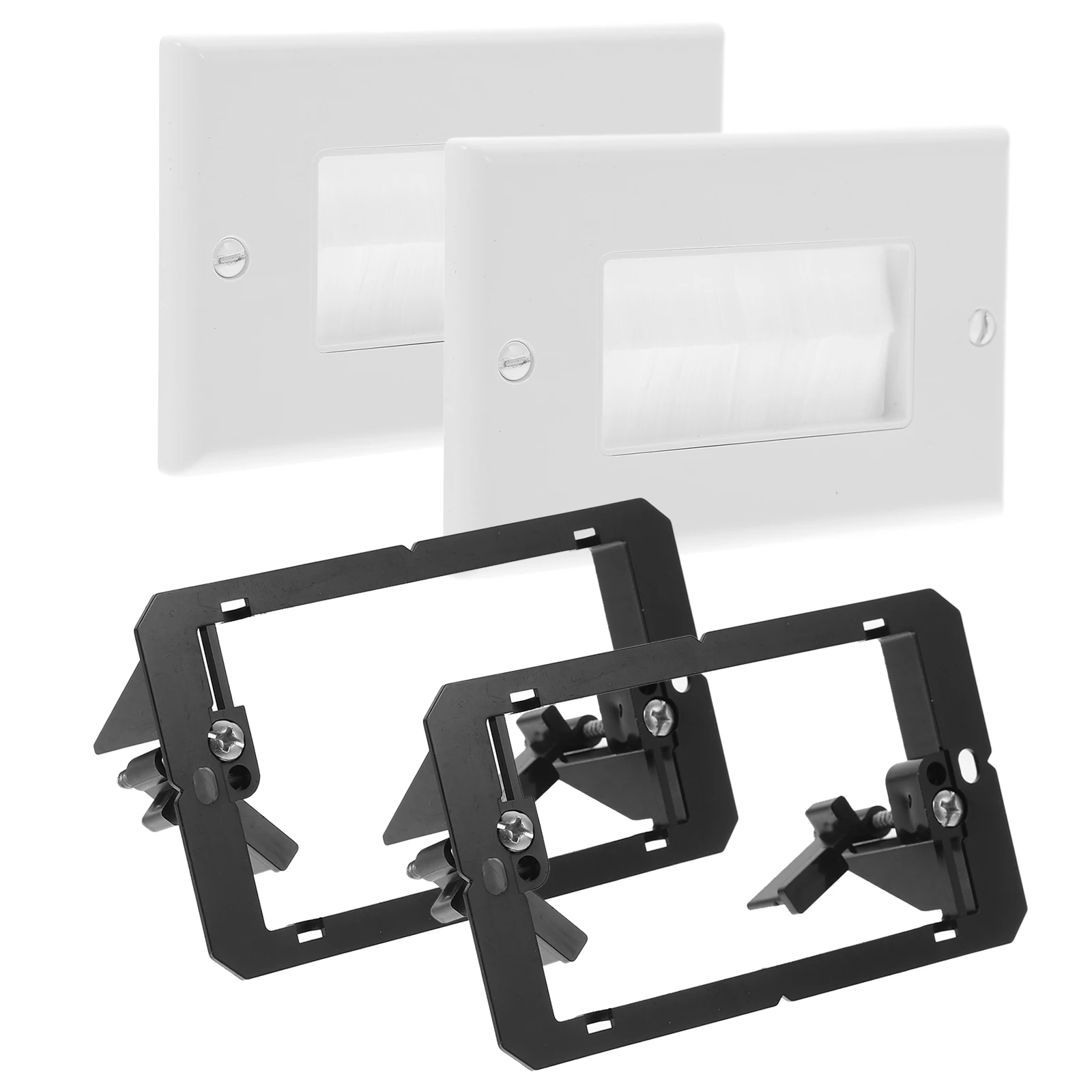 1Set Brush Wall Plate Cable Outlet Plate Low Voltage Mounting Bracket Cable Pass Through Wire Management Panel for
1Set Brush Wall Plate Cable Outlet Plate Low Voltage Mounting Bracket Cable Pass Through Wire Management Panel for
