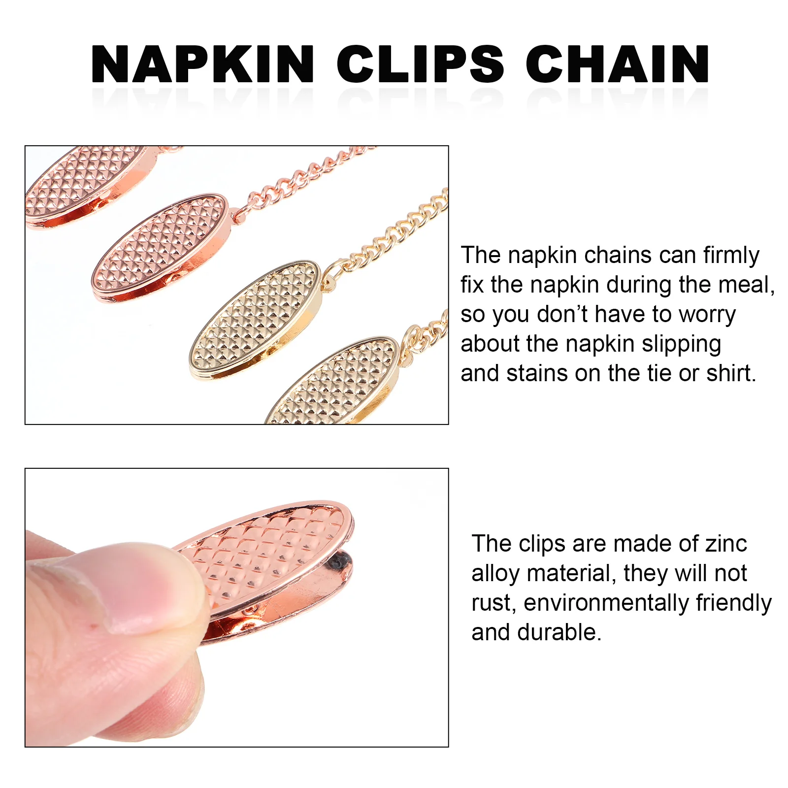 2 Pcs Napkin Holder Protective Bibs Clips Chain Eating Towel Holders Zinc Alloy Mask Strap Lightweight
2 Pcs Napkin Holder Protective Bibs Clips Chain Eating Towel Holders Zinc Alloy Mask Strap Lightweight