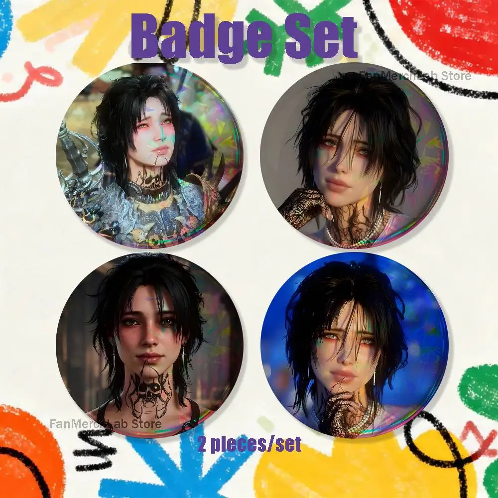 E-Evelyn B-Baldur 2-piece set Enamel Pins Cartoon Anime Badge Fashion Jewelry Accessories Round Snap-in Brooch on Backpack
E-Evelyn B-Baldur 2-piece set Enamel Pins Cartoon Anime Badge Fashion Jewelry Accessories Round Snap-in Brooch on Backpack
