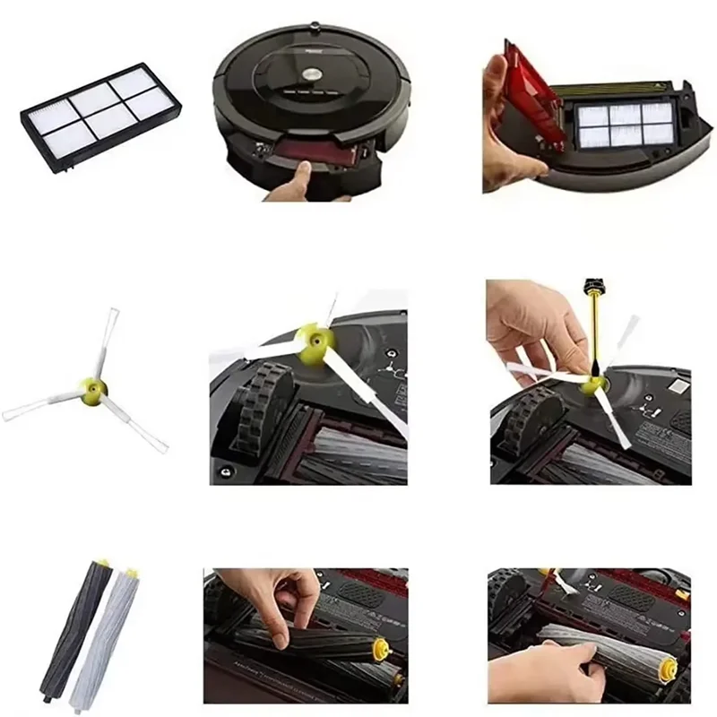 A15Q-пылесборник Hepa-фильтр, основные боковые щетки для Irobot Roomba 800 805 806 850 860 864 865 866 870 871 875 880 885 960 964 966
A15Q-пылесборник Hepa-фильтр, основные боковые щетки для Irobot Roomba 800 805 806 850 860 864 865 866 870 871 875 880 885 960 964 966