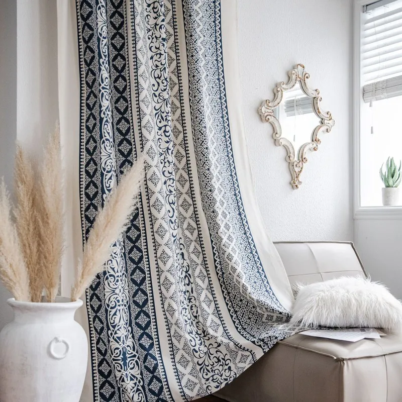 Bohemian Wave Pattern Cotton Linen Window Curtain Living room bedroom balcony Semi-shading Drape Kitchen Blackout Valance
Bohemian Wave Pattern Cotton Linen Window Curtain Living room bedroom balcony Semi-shading Drape Kitchen Blackout Valance