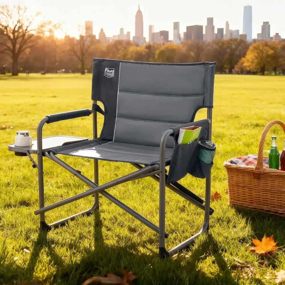 Heavy-Duty Outdoor Director's Chair with Extra Wide Padded Seat for Adults, 500lb Capacity, Ideal for Camping, Sports, and Lawn
Heavy-Duty Outdoor Director's Chair with Extra Wide Padded Seat for Adults, 500lb Capacity, Ideal for Camping, Sports, and Lawn