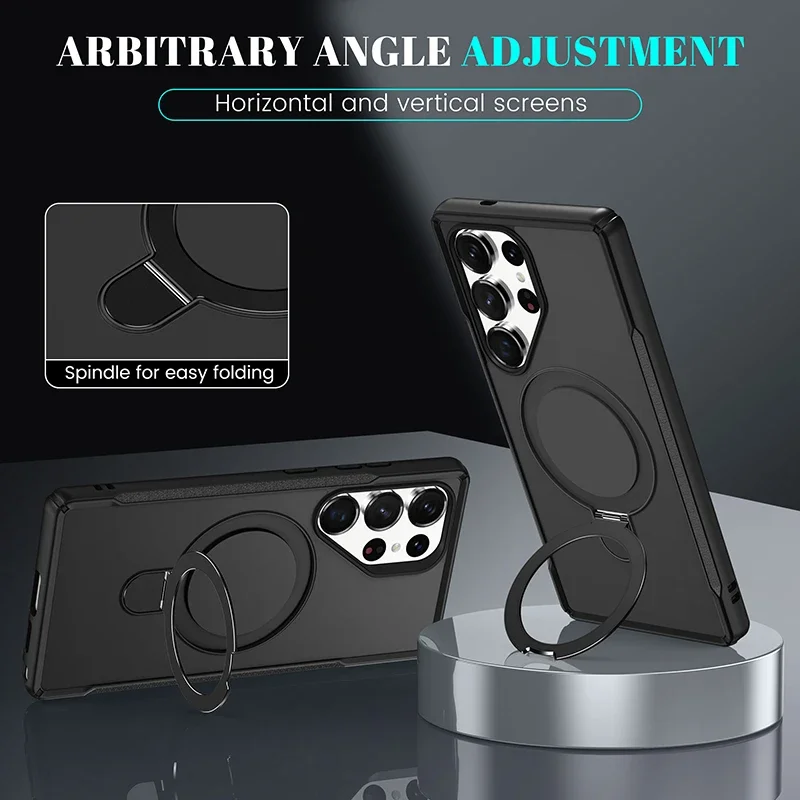2025 Newest 360 Metal Ring Bracket Armor Magnetic Wireless charging Phone Case for Samsung S25 S24 Plus Ultra Protection Cover
2025 Newest 360 Metal Ring Bracket Armor Magnetic Wireless charging Phone Case for Samsung S25 S24 Plus Ultra Protection Cover
