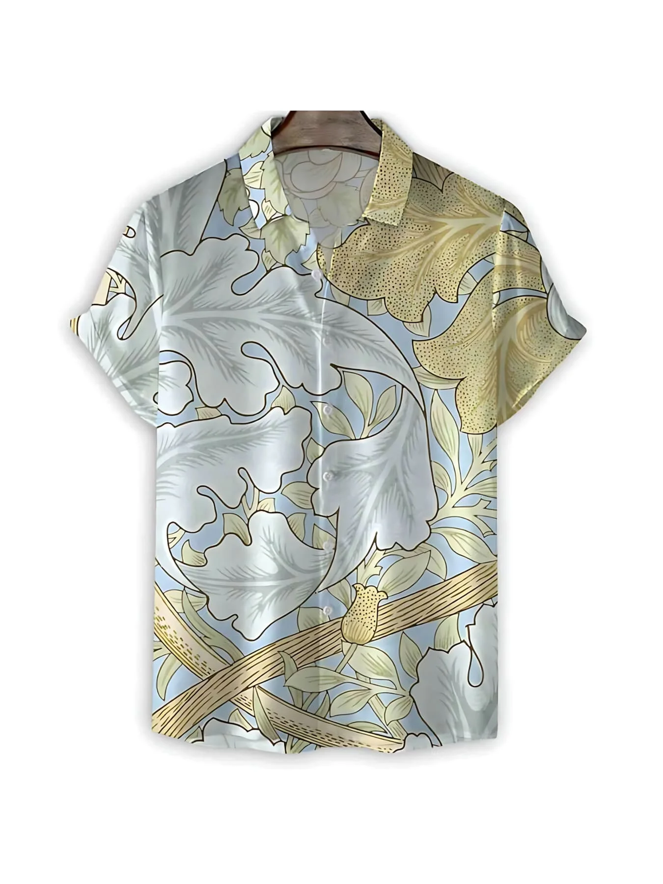 Mens Hawaiian Style Casual Short Sleeve Shirt With Tropical Floral Print Breathable Beach Wear
Mens Hawaiian Style Casual Short Sleeve Shirt With Tropical Floral Print Breathable Beach Wear