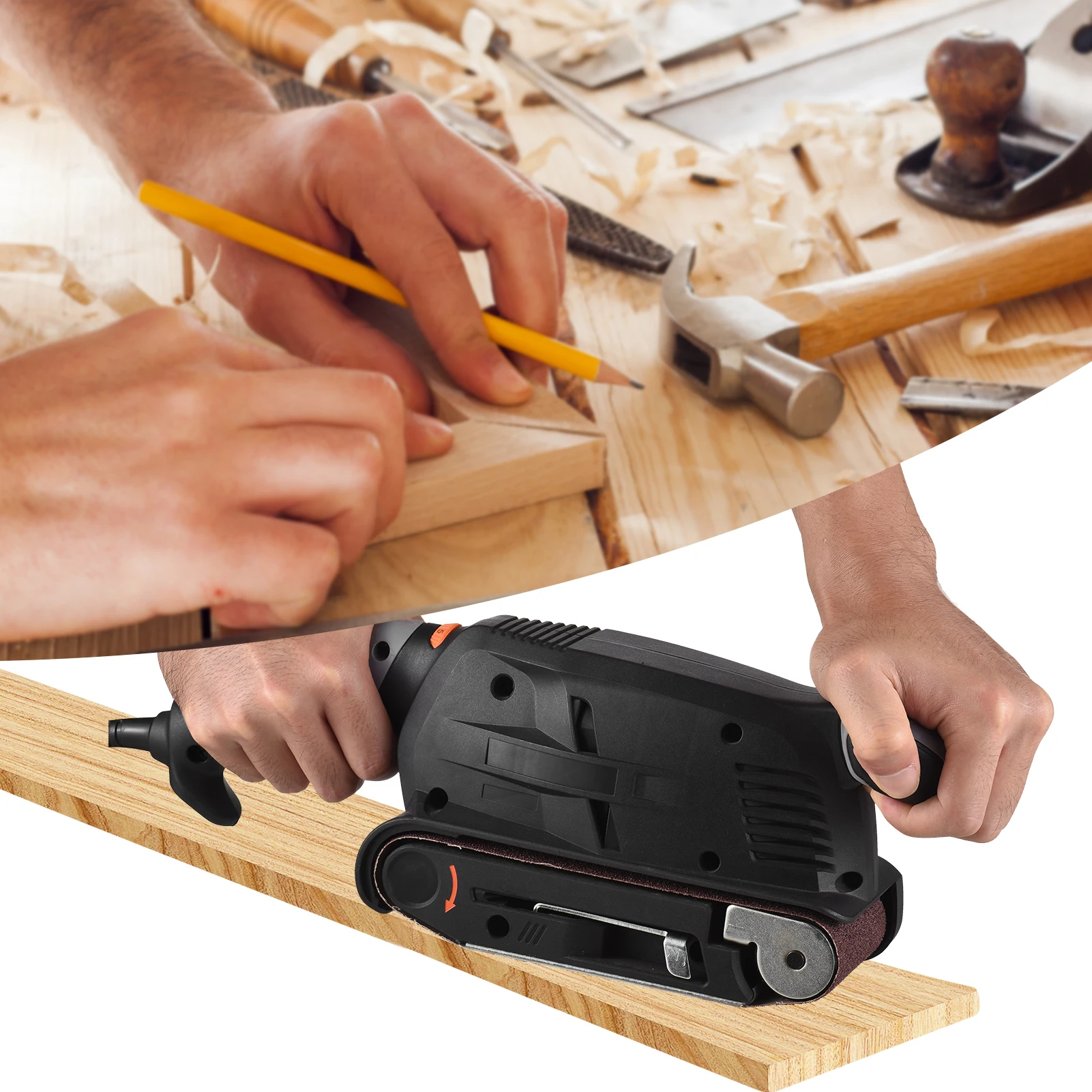 600W Electric Belt Sander for Wood Variable Speed Power Sander Woodworking Polishing Machine with 12 PCS Sanding Belts
600W Electric Belt Sander for Wood Variable Speed Power Sander Woodworking Polishing Machine with 12 PCS Sanding Belts