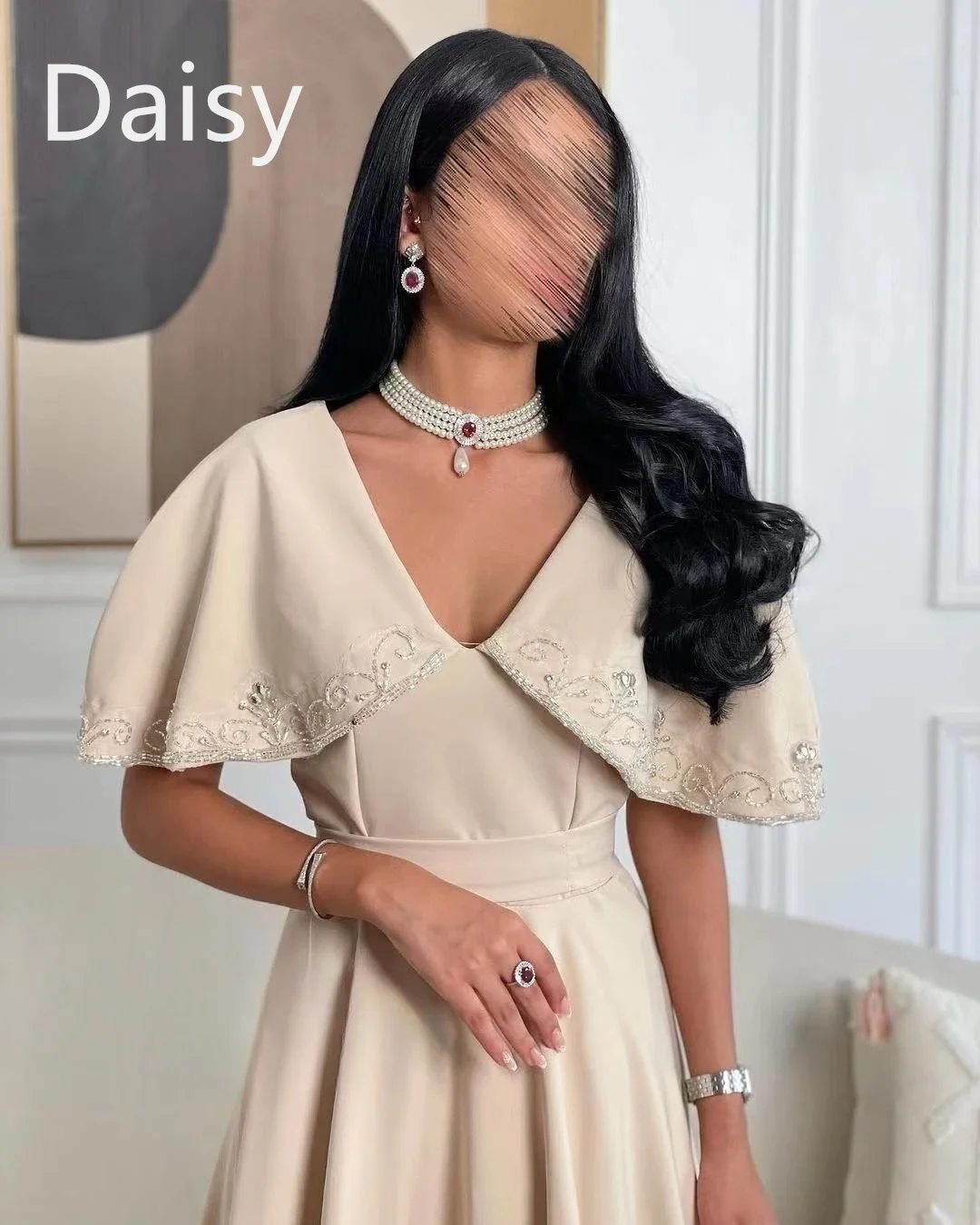 Beige A-Line Prom Dresses V-Neck Beadings Zipper Up Women'S Evening Dresses Wedding Party Dress Sharon Dress Customized Dress
Beige A-Line Prom Dresses V-Neck Beadings Zipper Up Women'S Evening Dresses Wedding Party Dress Sharon Dress Customized Dress